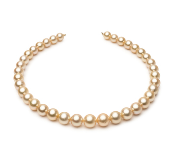 9.6-12.6mm AA+ Quality Mar del Sur Collar in 18 pulgadas Oro