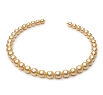 9.5-11.9mm AA Quality Mar del Sur Collar in 18 pulgadas Oro