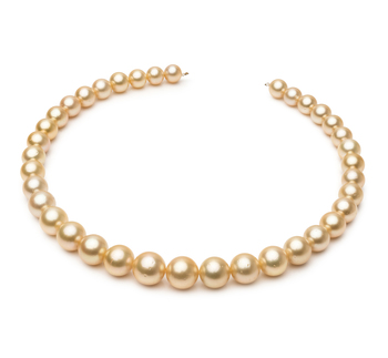 9.7-13.9mm AA Quality Mar del Sur Collar in 18 pulgadas Oro