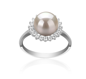 8-9mm AAAA Quality Perla de Agua Dulce Anillo in DREAMA Blanco