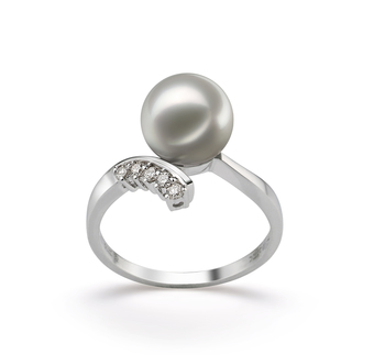 8-9mm AA Quality Perla Akoya Japonesa Anillo in Grace Blanco