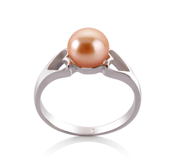 6-7mm AA Quality Perla de Agua Dulce Anillo in Jessica Rosa