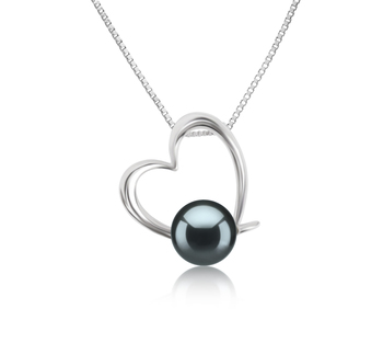10-11mm AAAA Quality Perla de Agua Dulce Colgante in Miranda Negro