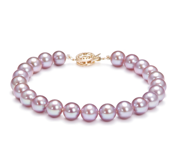 7-8mm AAAA Quality Perla de Agua Dulce Pulsera in Lavanda