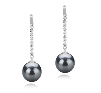 Adelle Negro 10-11mm Calidad AAA Pendientes de Perlas Tahití y Plata esterlina 925 Adelle Negro 10-11mm Calidad AAA Pendientes de Perlas Tahití y Plata esterlina 925