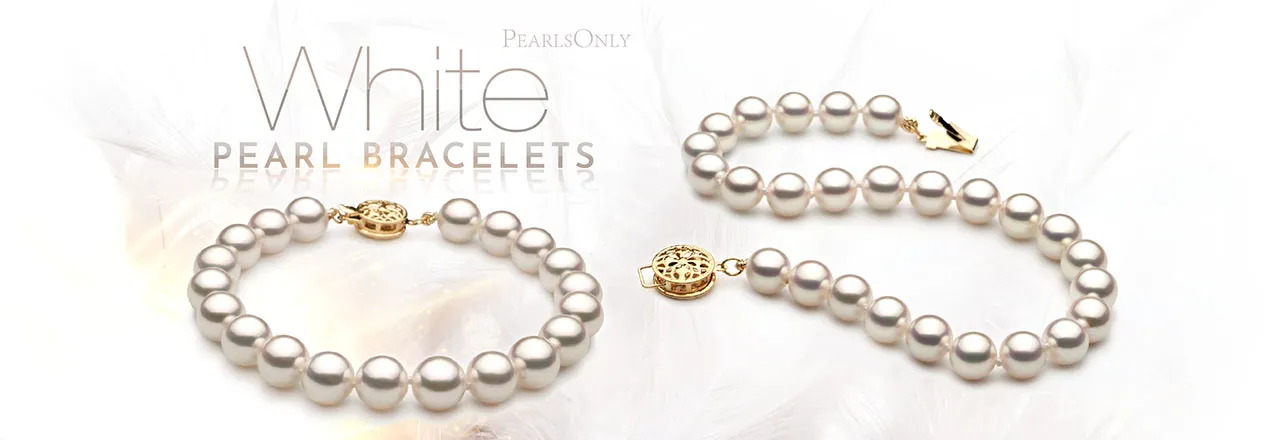 PearlsOnly White Pearl Bracelets