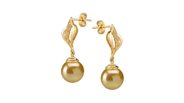 View Golden South Sea Pearl Earrings collection